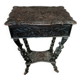 Ethnic carved wooden worker's furniture