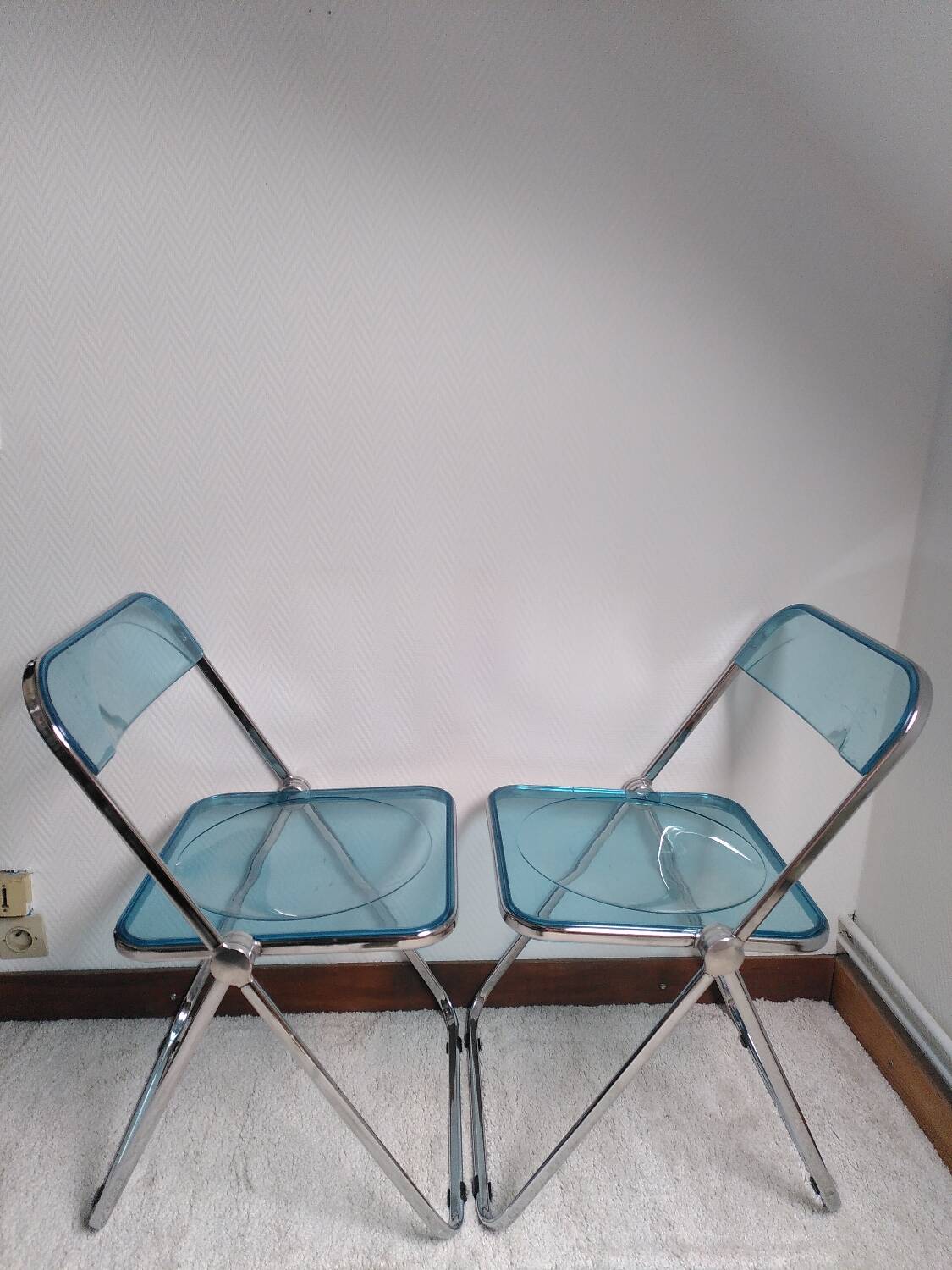 Paire de chaises ' Plia' de Piretti pour Castelli