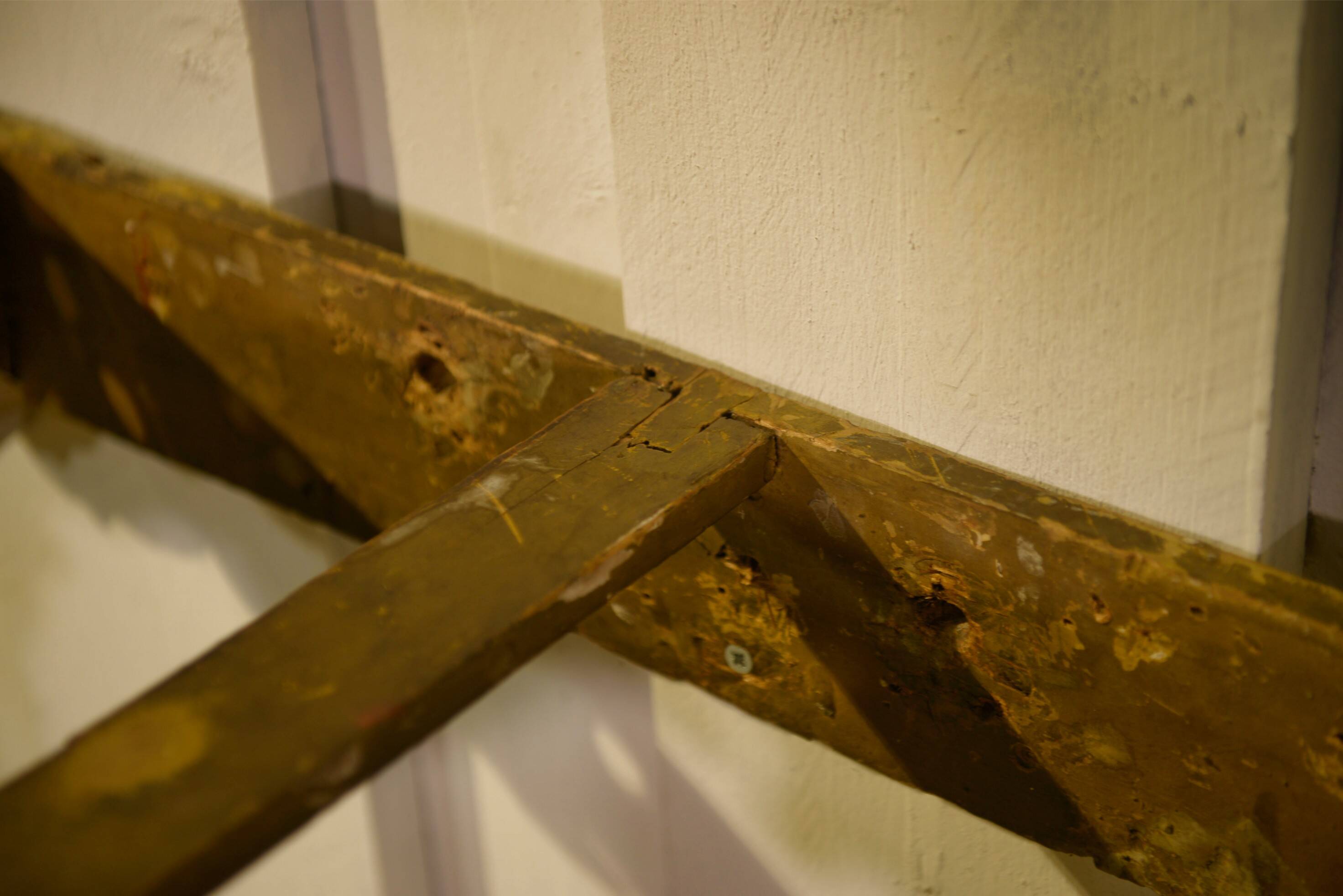 Console en bois doré et marbre XIXème