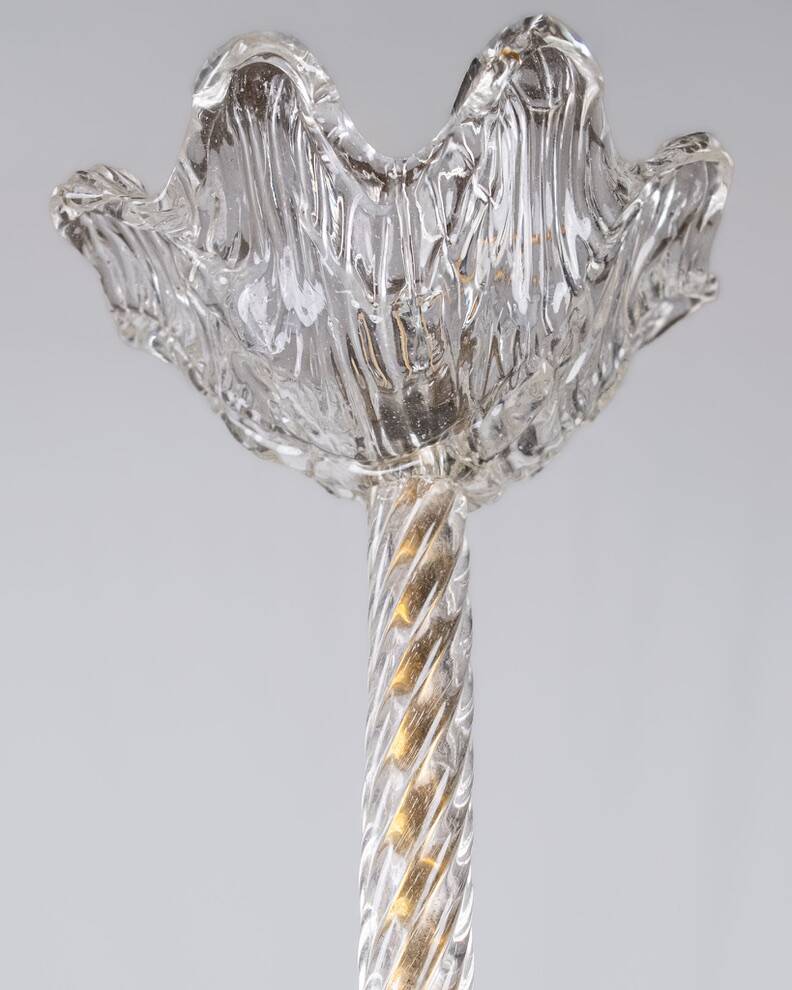 Murano glass chandelier by Barovier & Toso, Italy, 1940s
