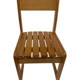 Vintage Pinewood dining chair 70's minimalist design