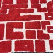 Handmade traditional pure wool rug, red, size 150 x 250 cm.