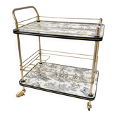Vintage golden service toile de Jouy