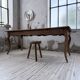 Farm table cherry wood with curved legs, 19th century.