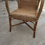 Vintage rattan armchair