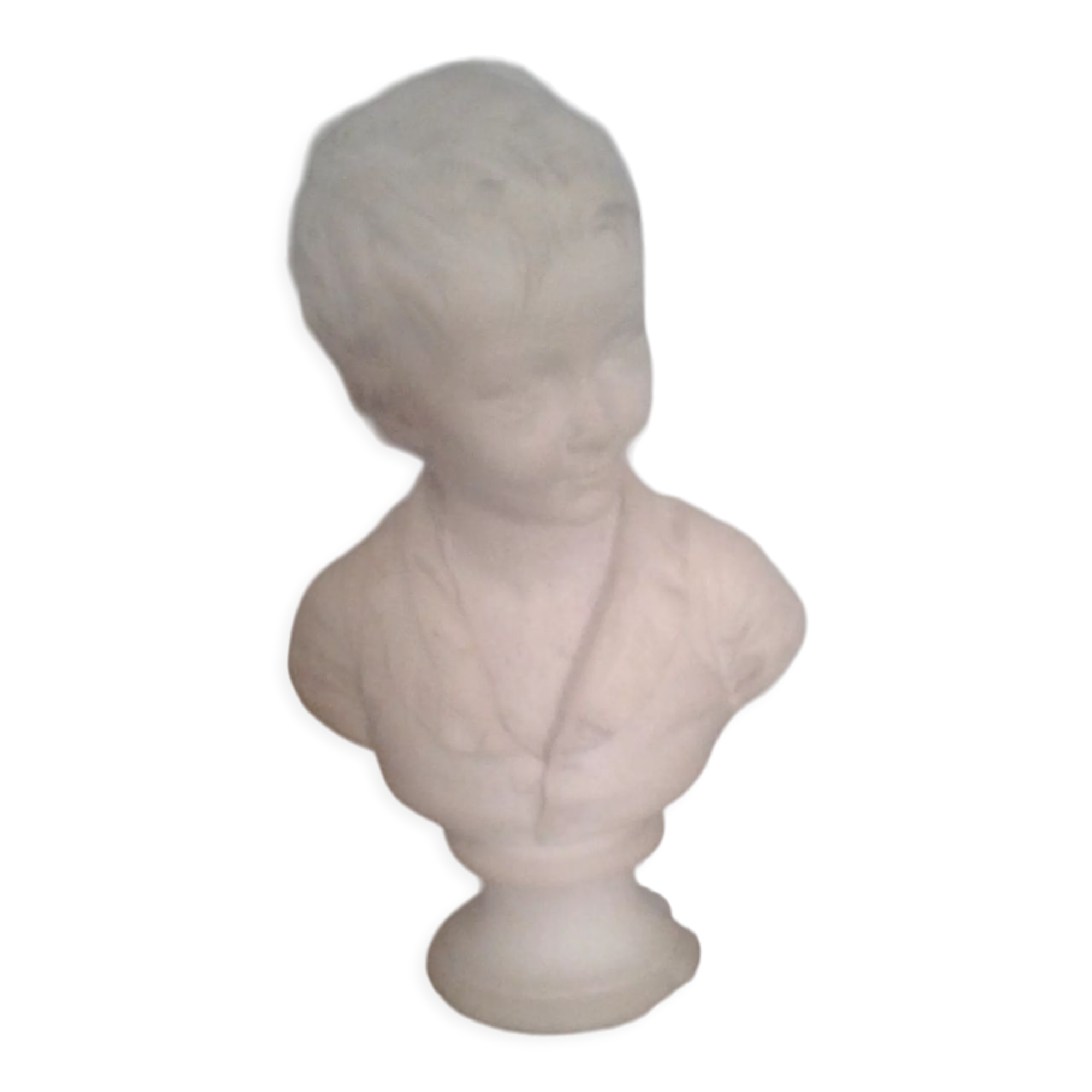 Boy bust in plaster