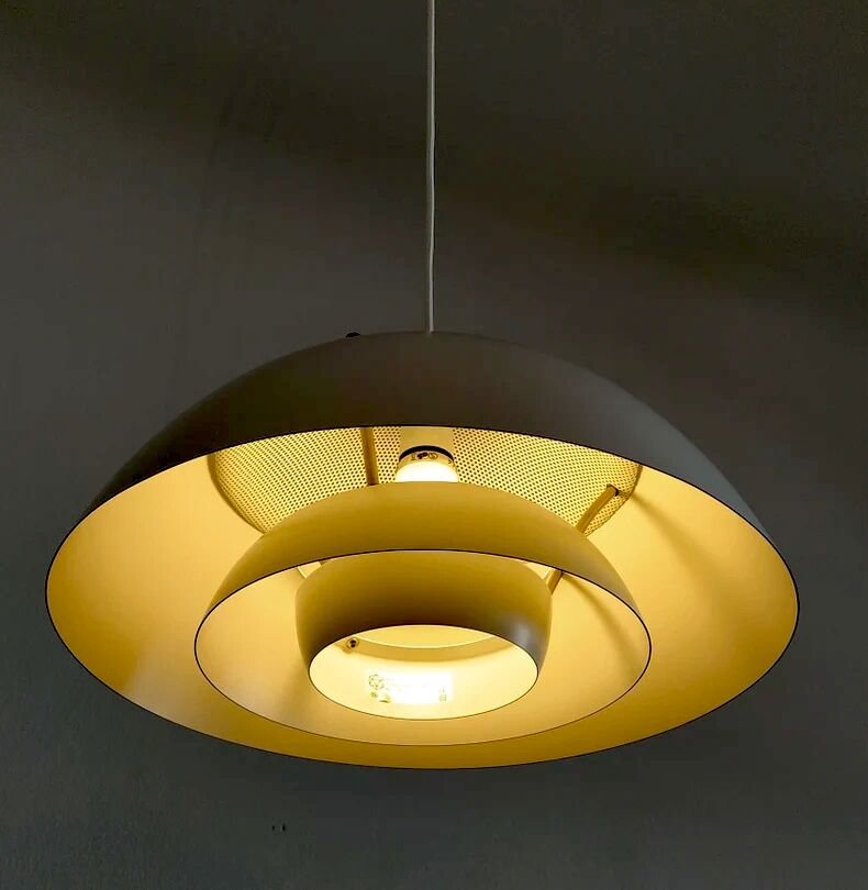 Pair of vintage Danish pendant lamps / Safari model