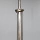 Czechoslovak Art Deco nickel chandelier with five opaline glass globes