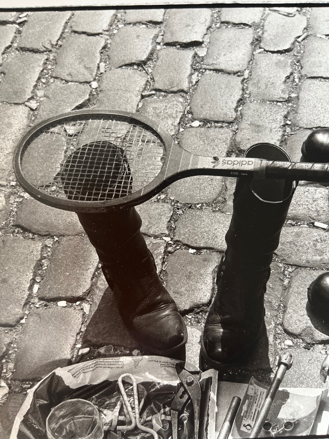 Broc on the pavement, Late twentieth century silver print