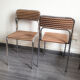 Ensemble de 4 chaises vintage chromées