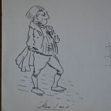 Drawing in indian ink circa 1910