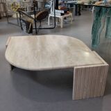 Vintage travertine coffee table from the 80s.