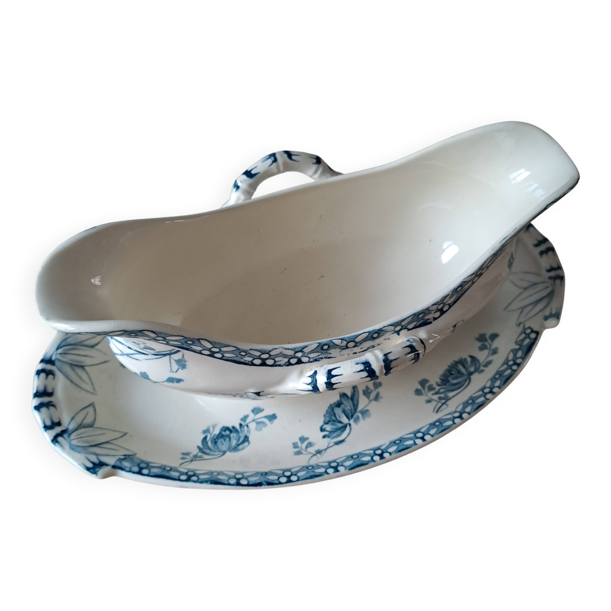 Sarreguemines sauceboat