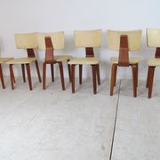 Set of 6 mid-century vintage plywood lounge chairs by Cor Alons for Gouda den Boer