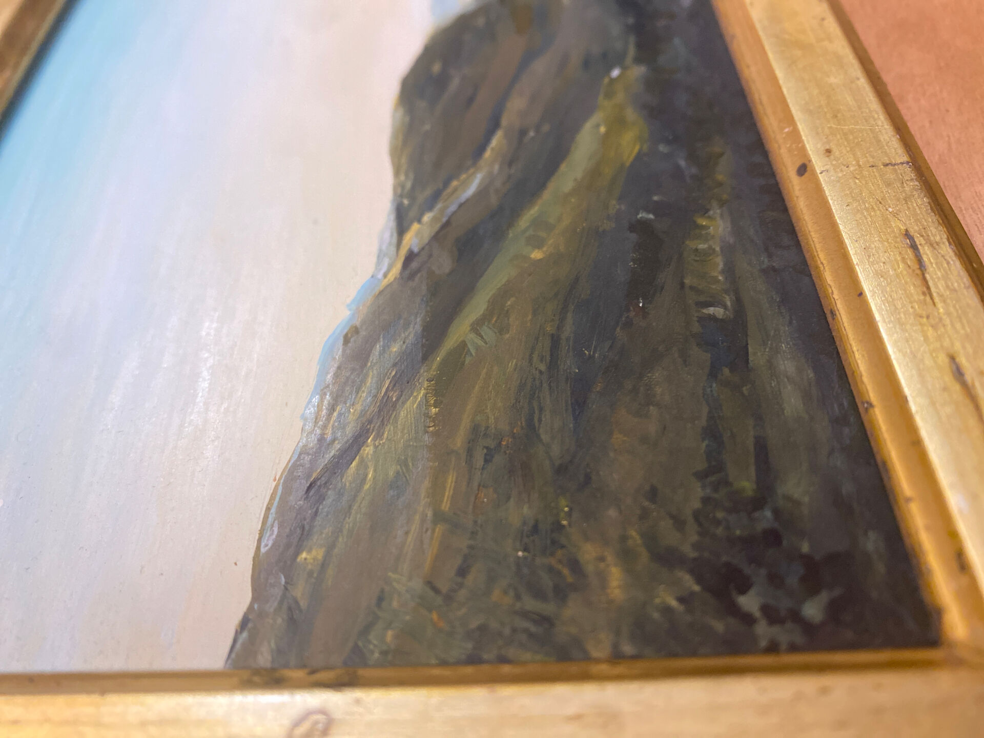 Framed nature painting / French artist