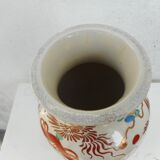 Vase in earthenware, Japanese décor