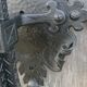 Pair of black wrought iron wall sconces - neo-Gothic style - from the 1950s