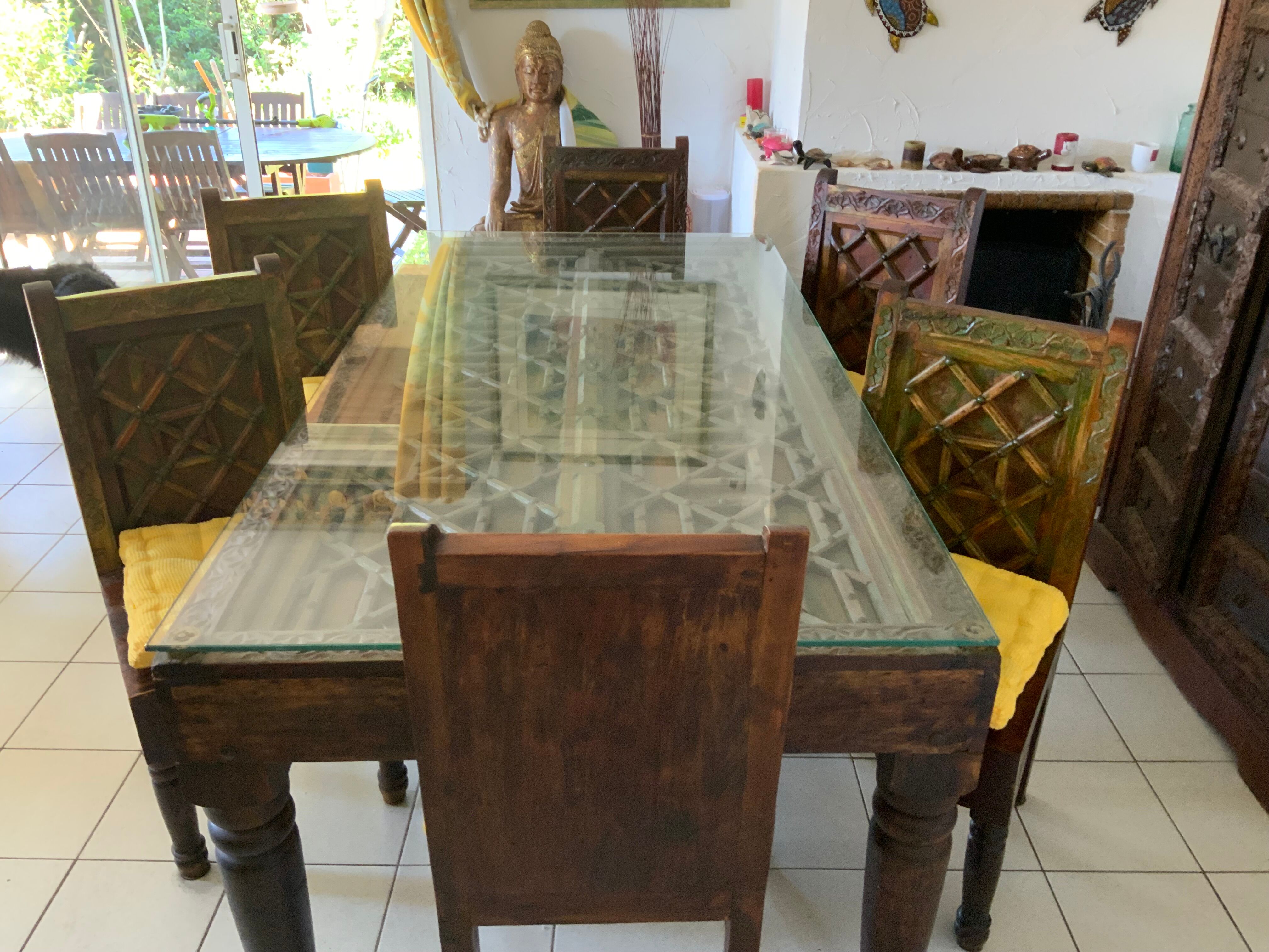 Table, style Indo, pakistanais artisanale du monde