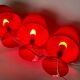 3 Lampes de table vintage ikea lampan rouge / bordeaux.
