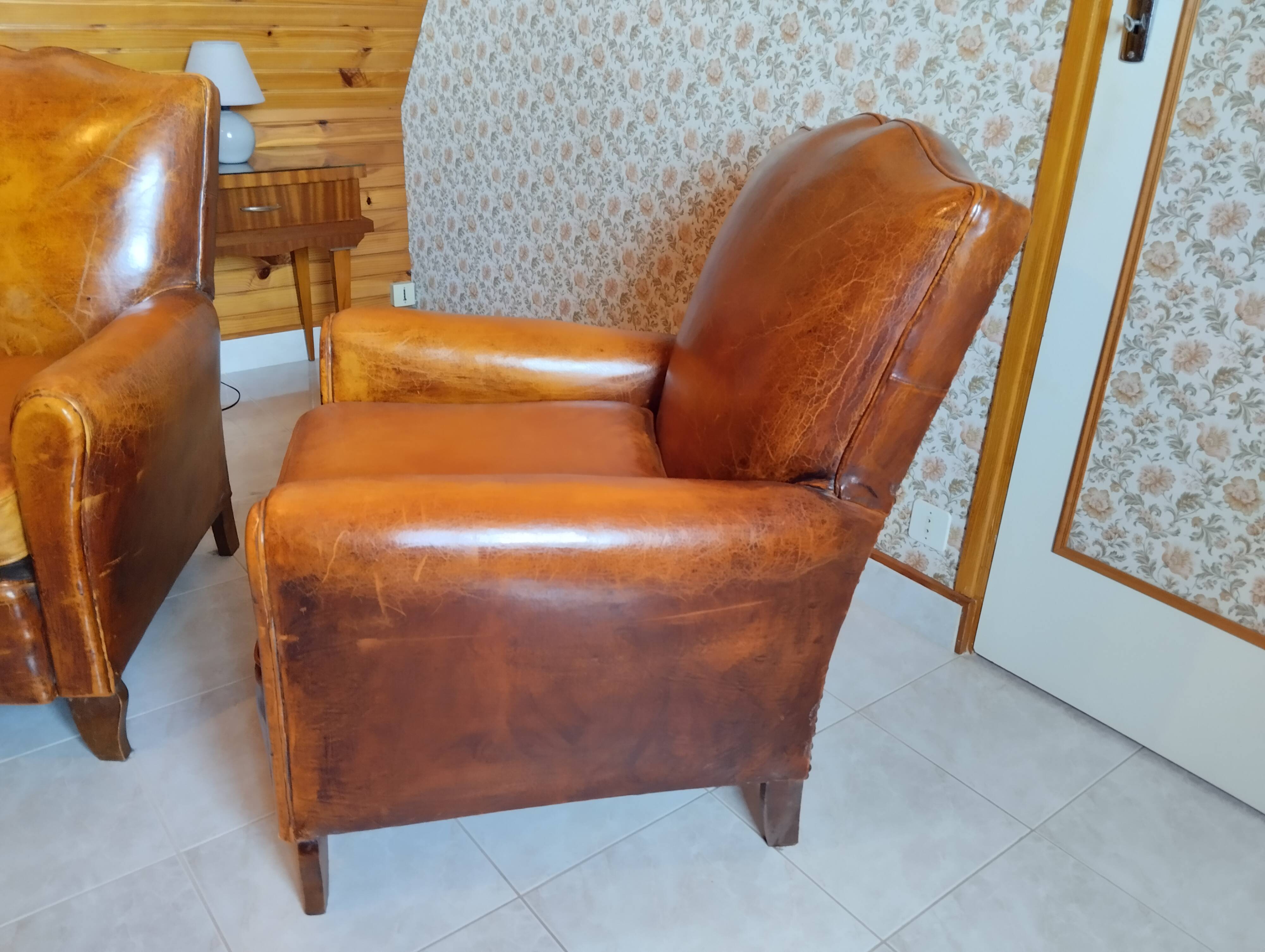 Pair of club chairs