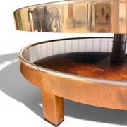 Coffee Table with 3 Platforms in Elm Burl - Maria Pergay