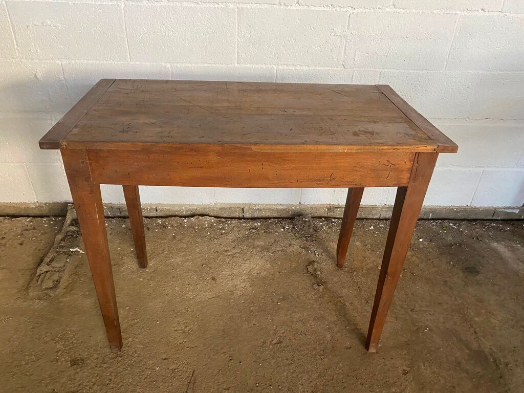 Solid oak desk with 1 drawer 90x48cm