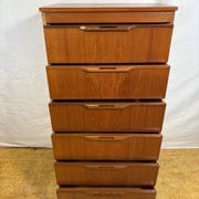 Mid-Century Retro Vintage Teak Chest of Drawers by Sakol 1960s  Six Drawers
