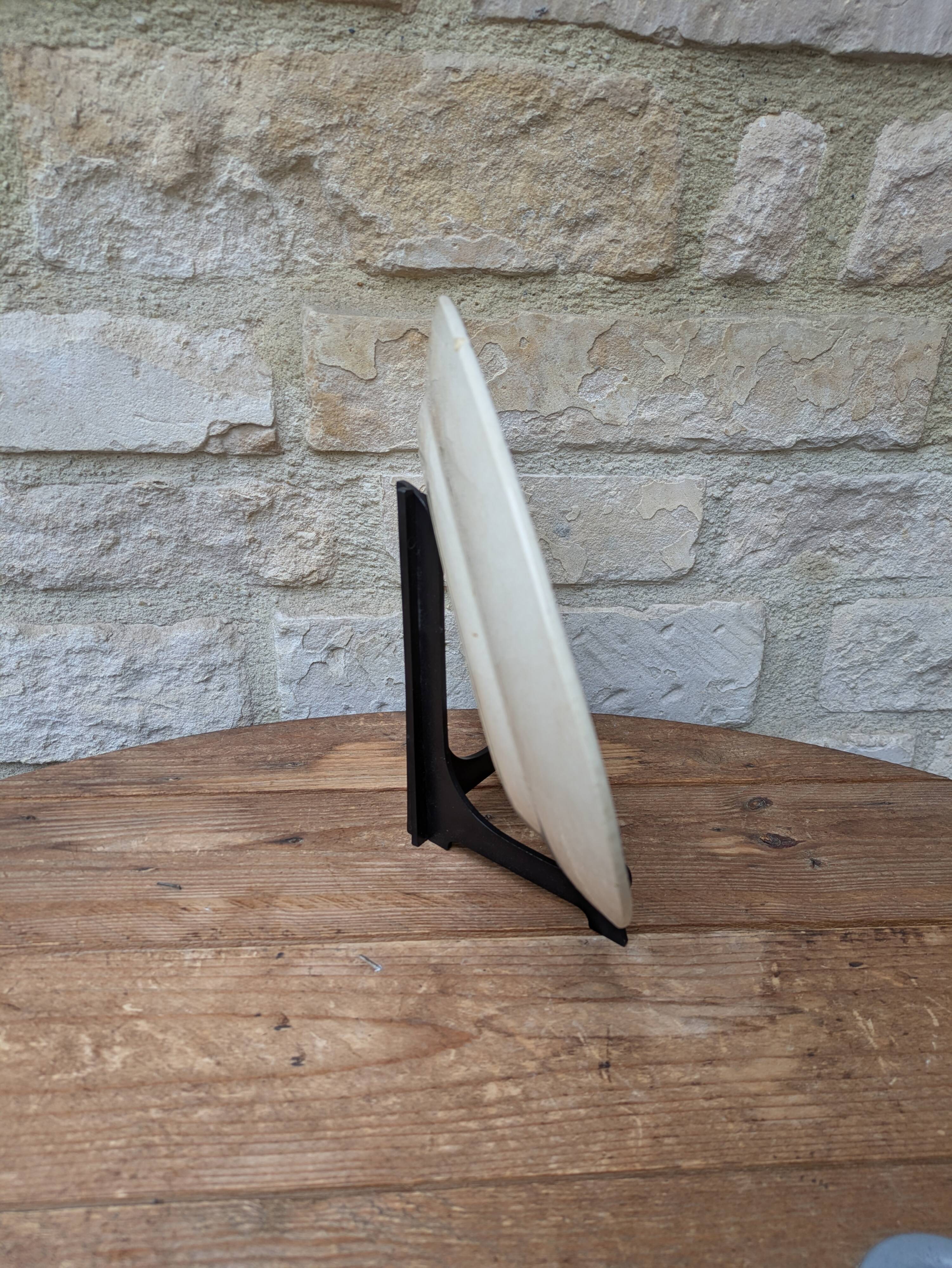 Old oval ironstone serving dish from Debray, Guadeloupe service