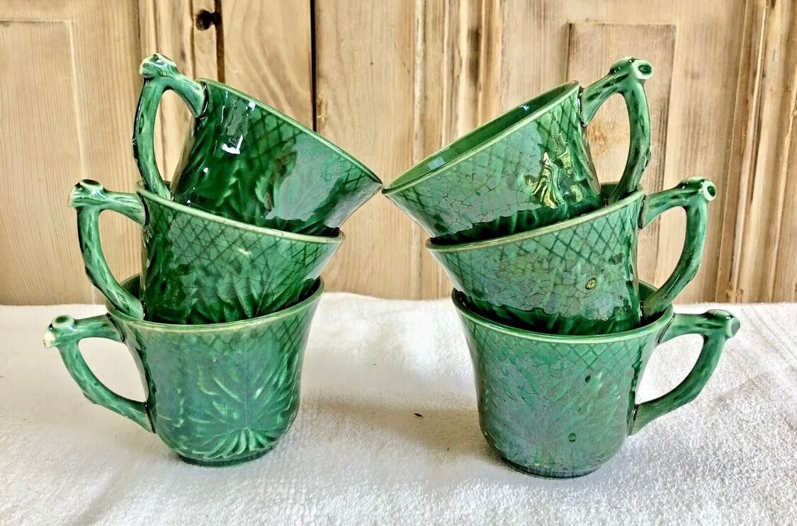 6 cups and coffee cups slurry Gien 1860/1871