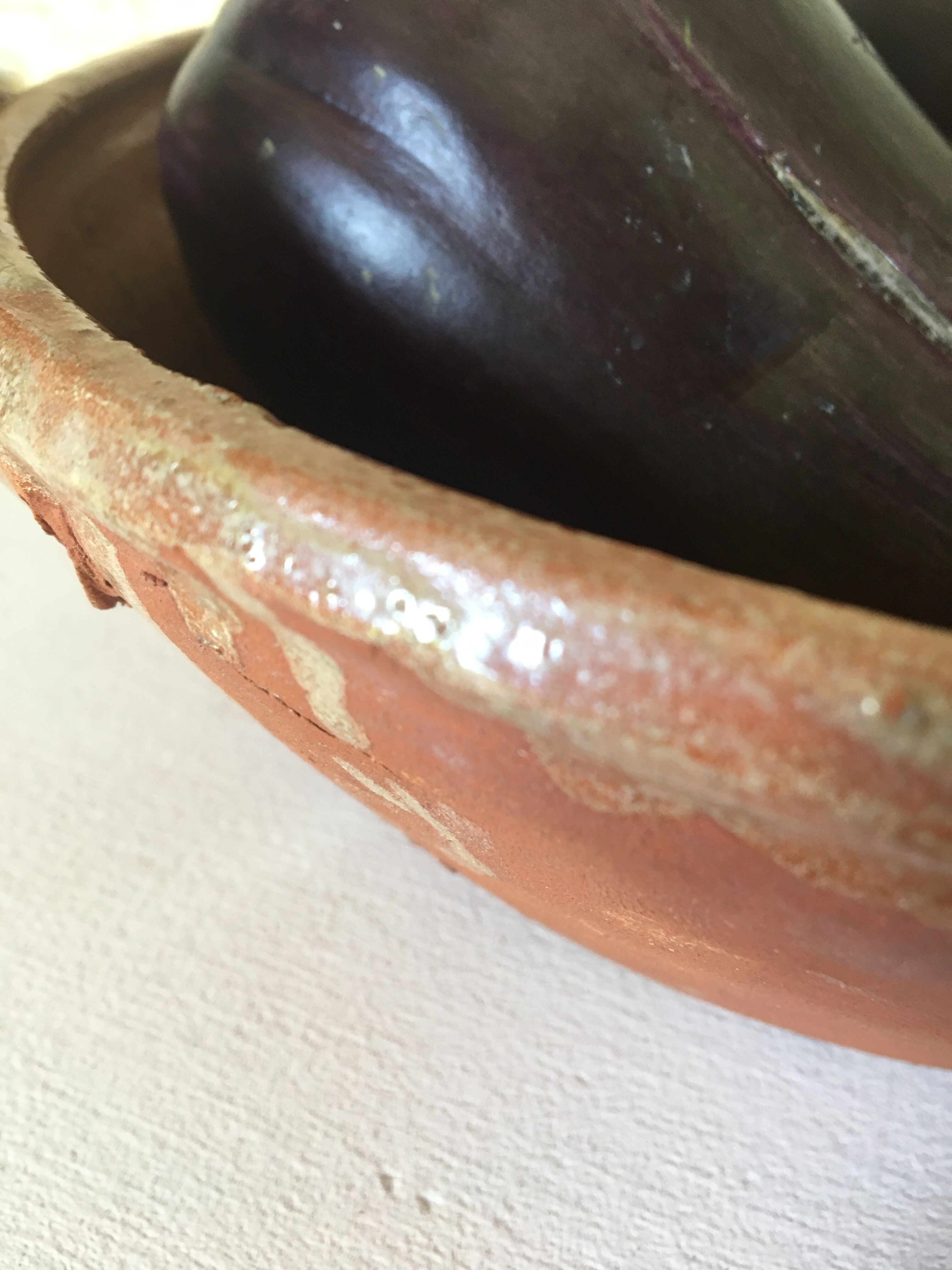 Jatte with Provencal handles in terracotta