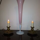 Vase en opaline rose