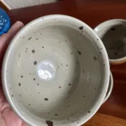 4 pyrite stone ramekins by Pierre Digan