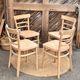 Set of 4 vintage bistro chairs in raw wood