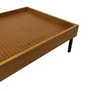 Lit d'appoint vintage en bouleau design métal années 60