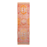 Multicolor Narrow Rug, 93x325Cm Turkish Orientel Runner, 3x11 Handwoven Rug