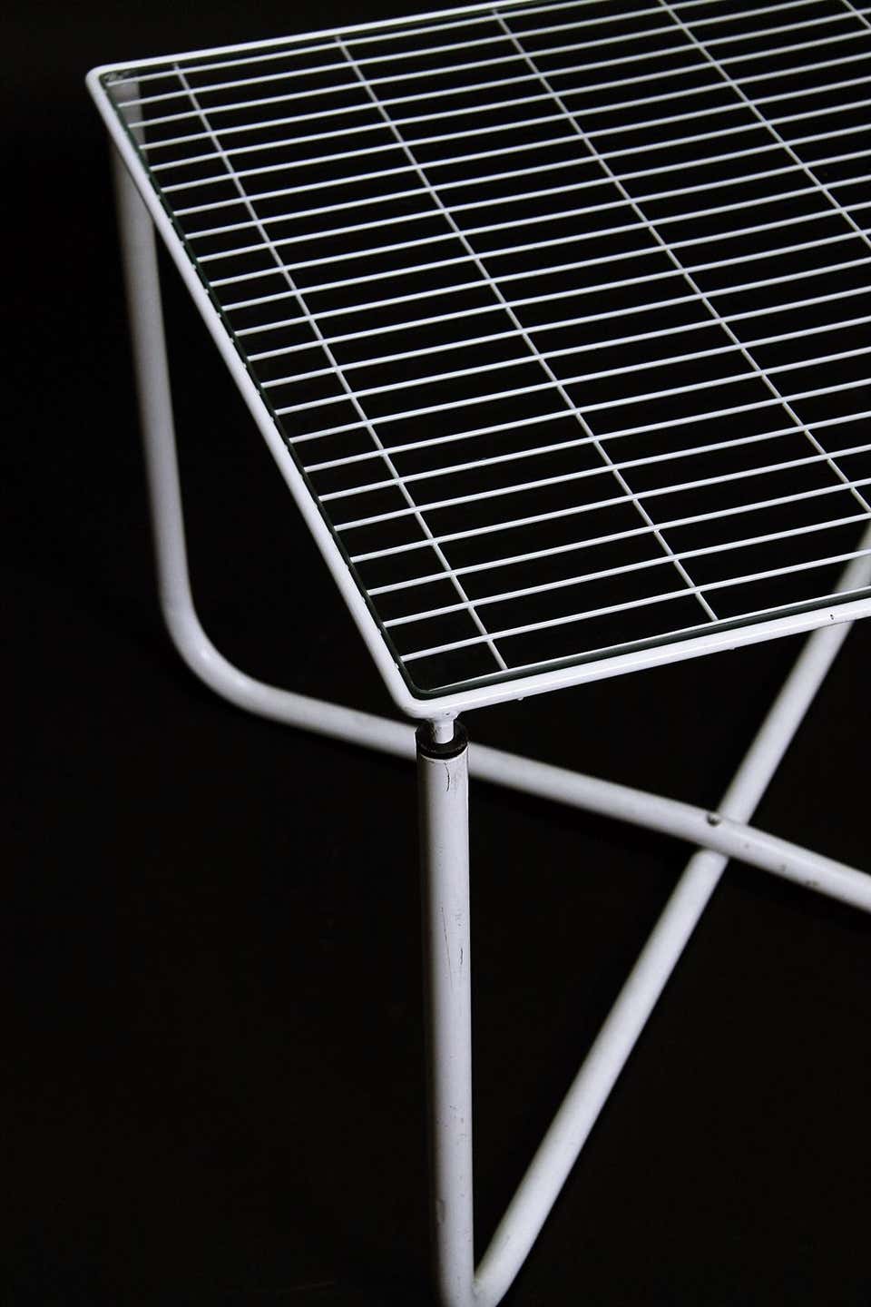 Postmodern white jarpen table by niels gammelgaard for ikea, 1983
