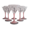 Set of 6 80s cocktail glasses