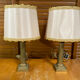 Pair of Antique Neoclassical Bedside Lamps Column Gilded Bronze France