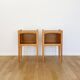 Paire de chevets en bois clair