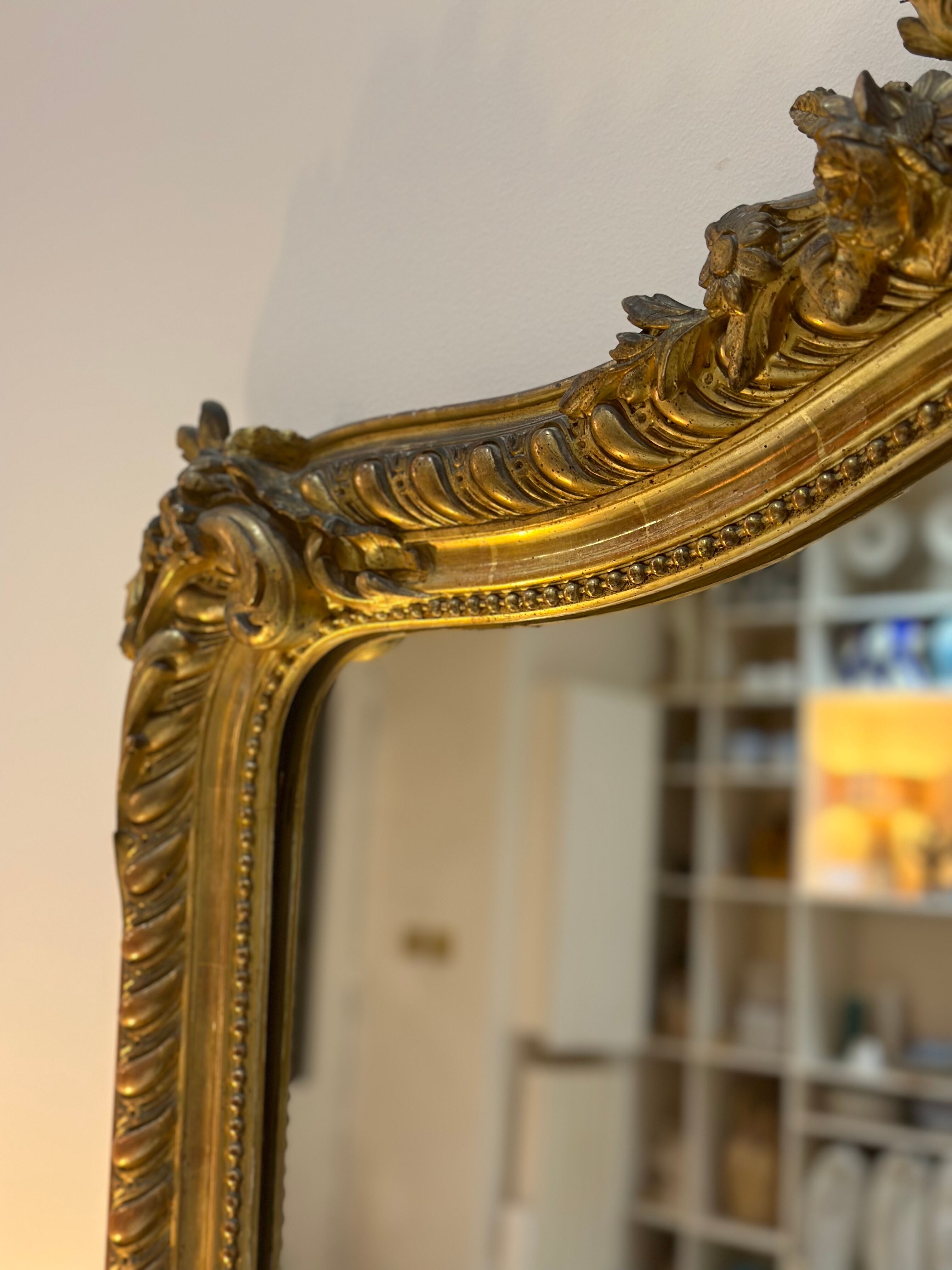 Large old mirror louis Philippe