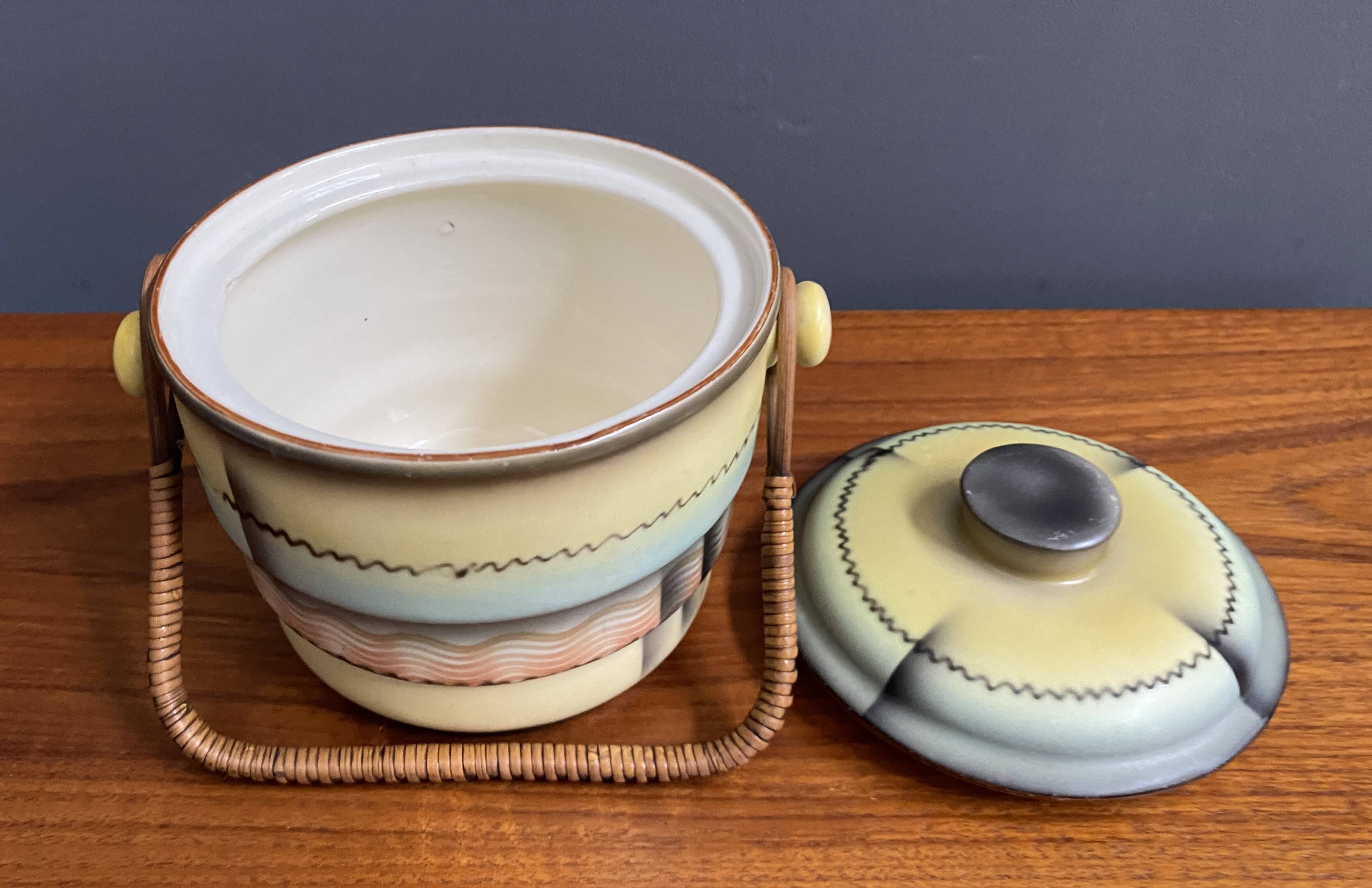 Art deco ceramic candy or cookie jar