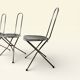 Set of 4 post-modern folding chairs, Niels Gammelgaard, Ikea, 198