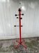 Porte-manteaux noir et rouge Italie 1980 design Memphis