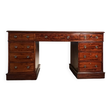Cabinet desk - mahogany Victorian pedestal desk England 19th century
