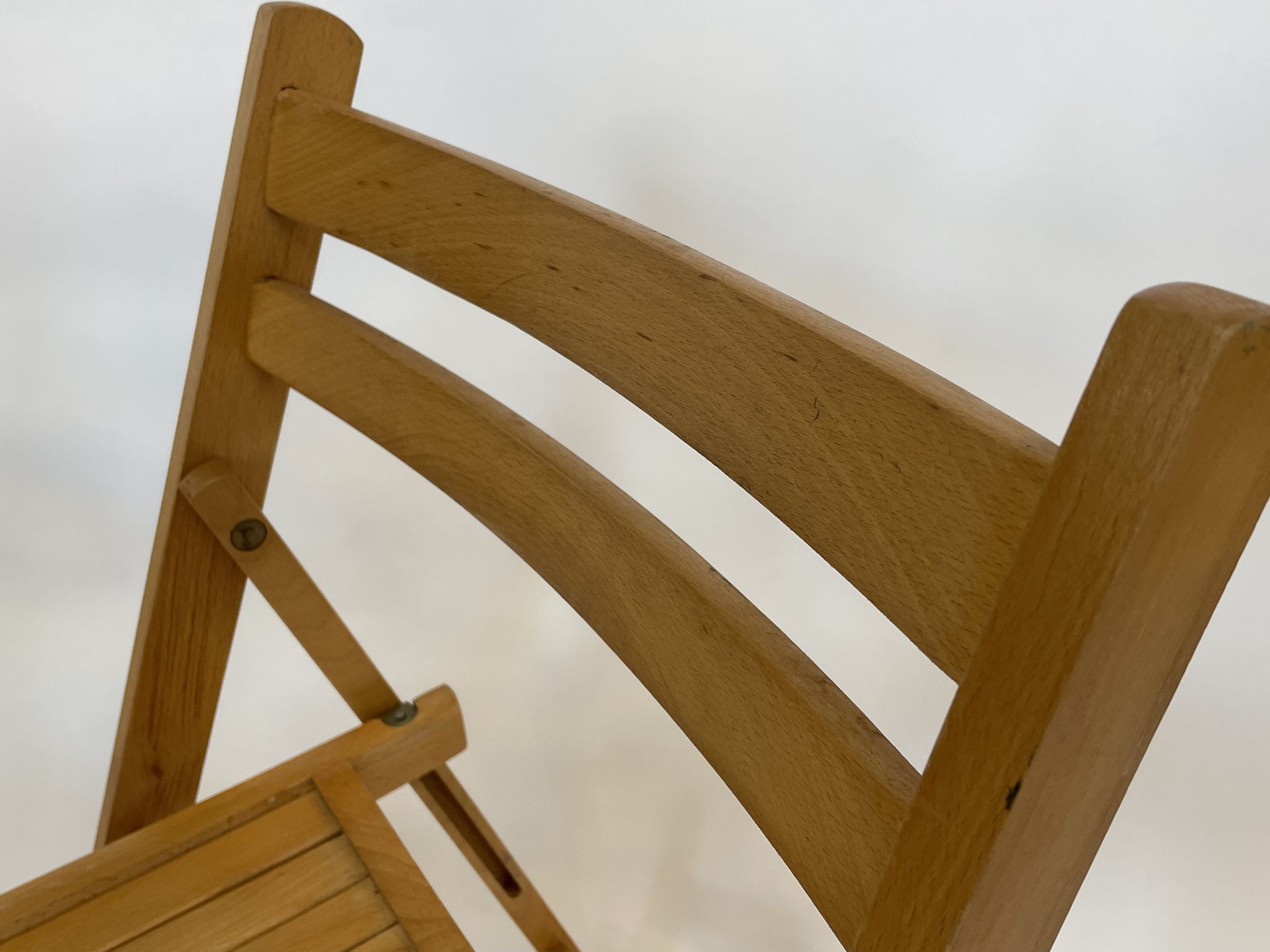 Set of four vintage wooden folding chair minimalism design 60s