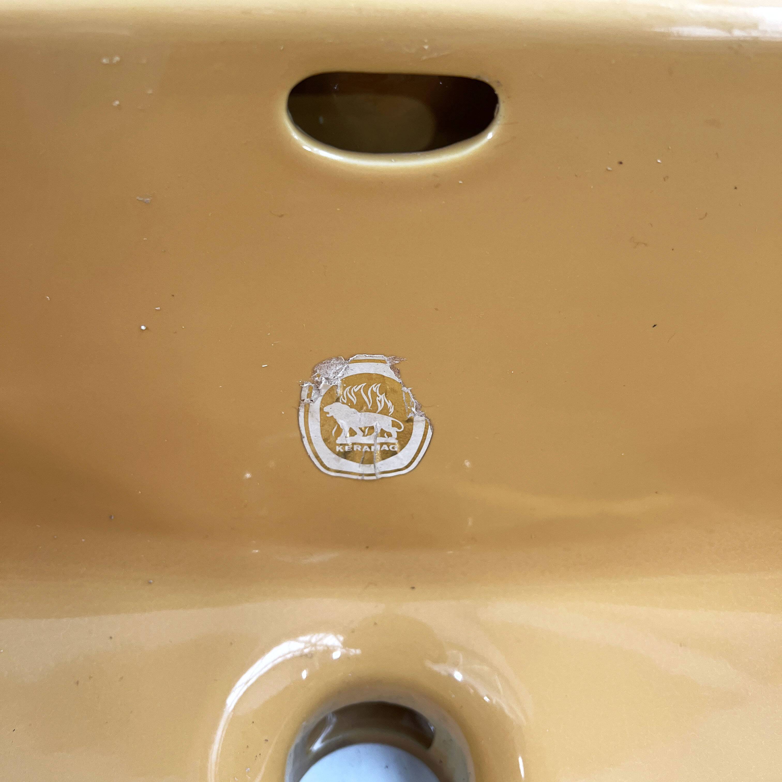 Vintage Sink L Mustard by Keramag Keravit, 1980