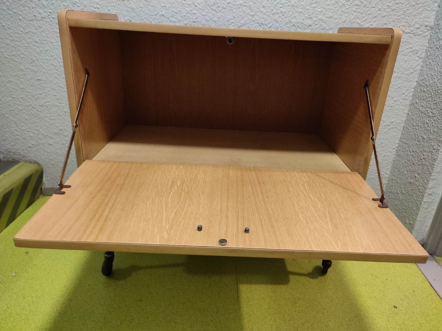 Ancien meuble commode secrétaire bar bois vintage