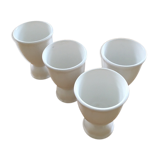 Set of 4 matte white egg cups