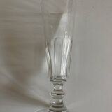 Set of 9 19th century champagne flutes with flat cut edges