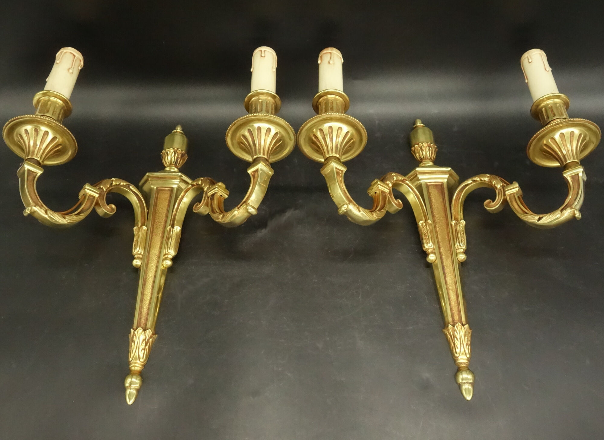 Pair of Louis XVI style wall lamps